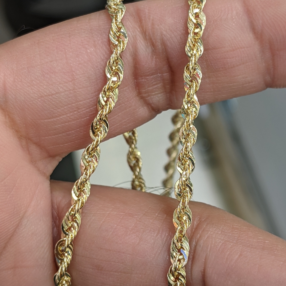 10kt Real Gold Rope Chain - Picture 7 of 9